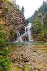 Canada, Alberta, Waterton Lakes National Park. Landscape with Cameron Falls. Art Print